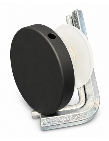 Fixation ronde noire pour panneau latéral de douche Myo – Pièce no 6