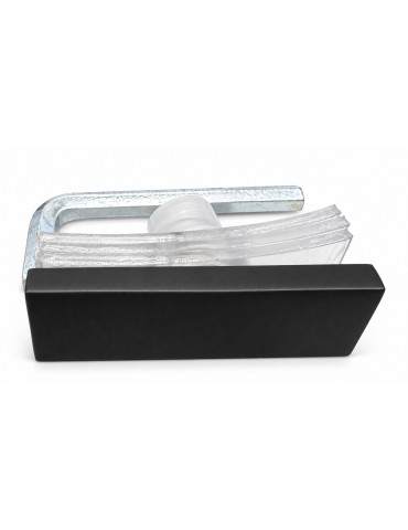 Fixation noire pour panneau de douche – Lwidgi et Mikotos – Pièce no 6