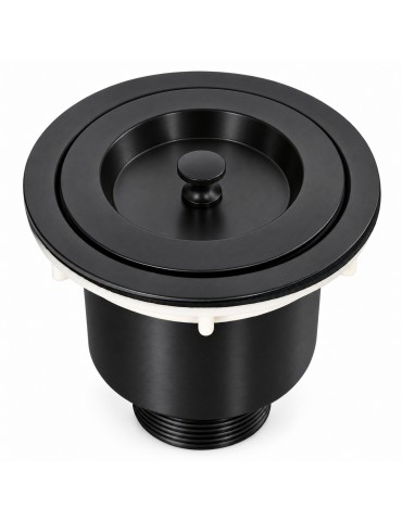 Matte black kitchen sink basket strainer 114-1-MB
