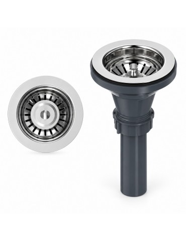 Stainless steel basket sink strainer 114-2-SS